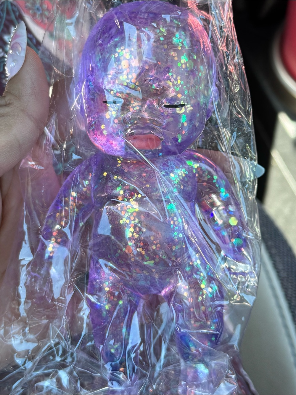 Glitter Squishy Baby Doll Toy - Picture 5 of 5